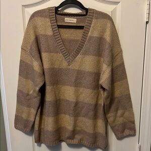 Together Knit Sweater in Cream and Tan